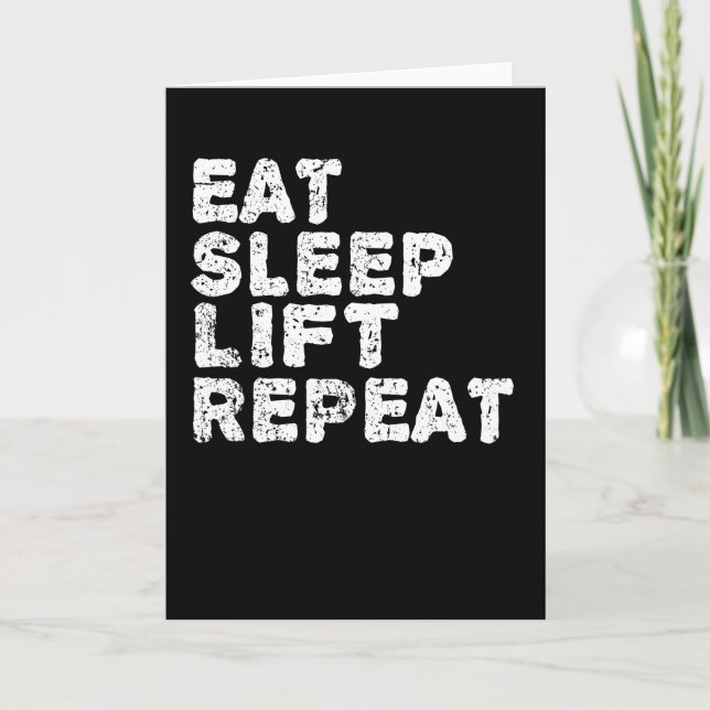 Carte Fitness Gym Lifting Citation Drôle Cadeau Drôle (Devant)
