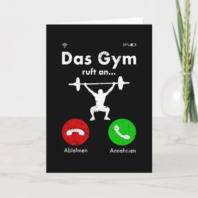 Carte Fitness Gym Lifting Citation Drôle Cadeau Drôle (Devant)