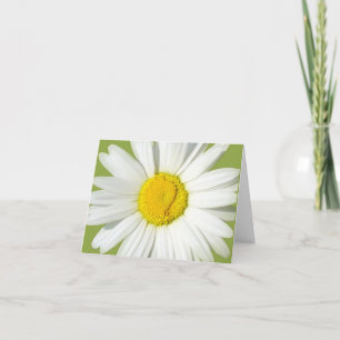Carte fixe blanche à marguerite blanche personnali