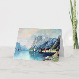 Carte Fjord en Norvège, peinture d'art,