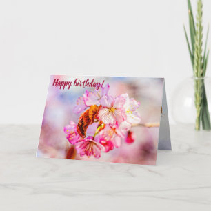 Carte Flacon De Fleurs De Sakura Rose Au Printemps