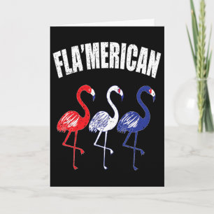 Carte Flamant Patriotique Rouge Blanc Bleu 4 Juillet Ind