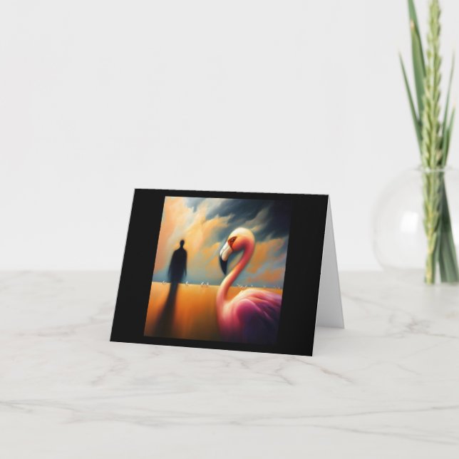 Carte Flamant rose animal Spirit 1 (Devant)
