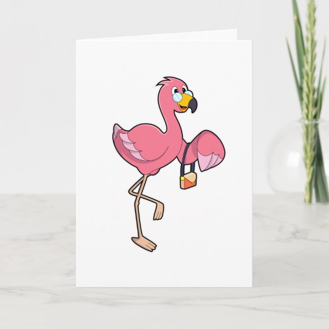 Carte Flamant rose avec purge (Devant)