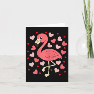 Carte Flamant rose Coeur Valentines Jour Mignonne Oiseau