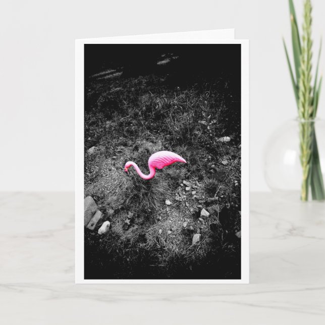 Carte Flamant rose rose (Devant)