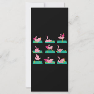 Carte Flamant rose Yoga Poses Méditation Exercice d'entr