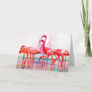 Carte Flamants roses roses par Francis Lee Jacques