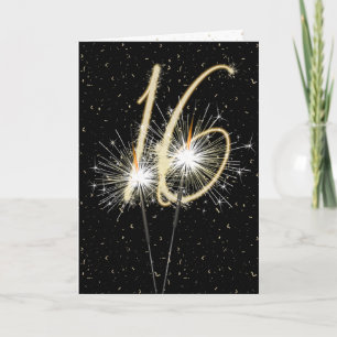 Carte Flambant du 16e anniversaire mariage