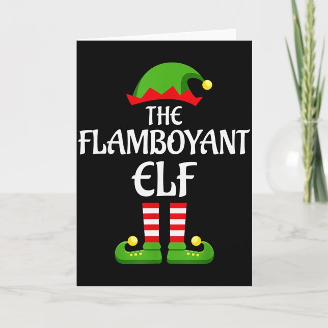 Carte Flamboyant Elf Family Matching Group Christmas  (Devant)