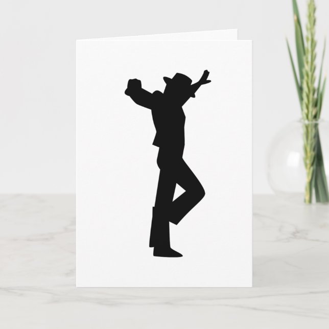 Carte Flamenca Danseuse Homme Noir (Devant)