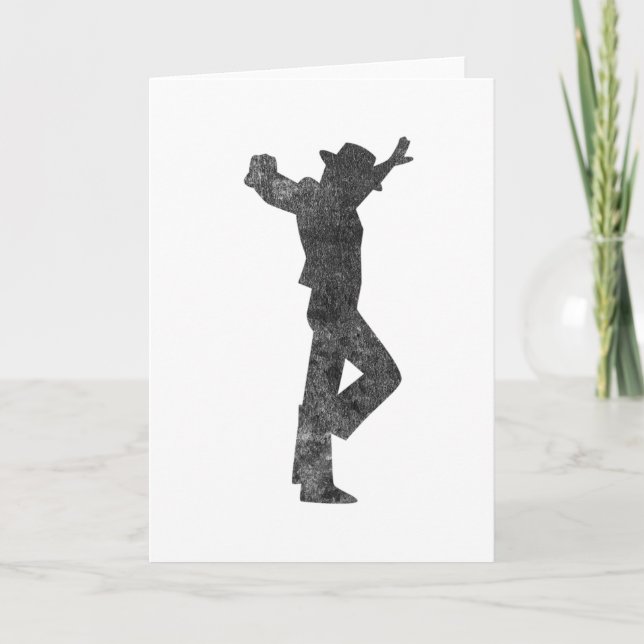 Carte Flamenco Danseuse Homme Noir Distorsion (Devant)