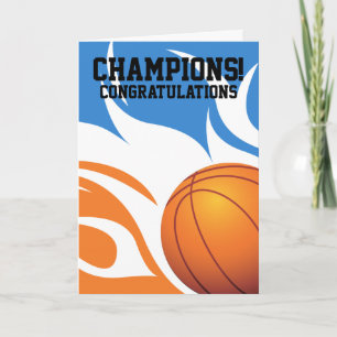 Carte Flaming Basketball B&O Félicitations