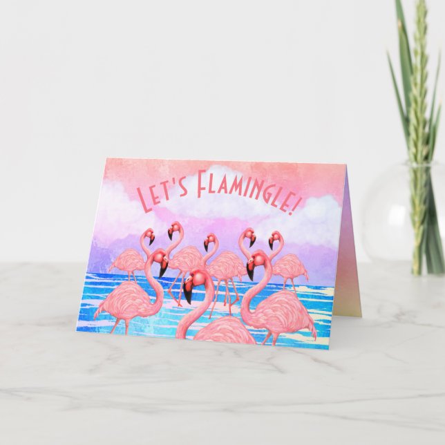 Carte Flamingoes on Parade (Devant)