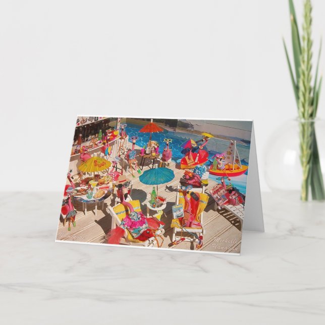 Carte "Flamingos !" pour Greeting Card ! (Devant)