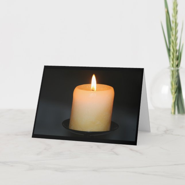 Carte flamme de bougie (Devant)