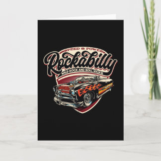 Carte Flammes de vitesse Rockabilly Hotrod - neg
