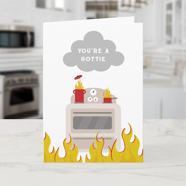 Carte Flammes d'incendie de cuisine Hottie (Créateur téléchargé)