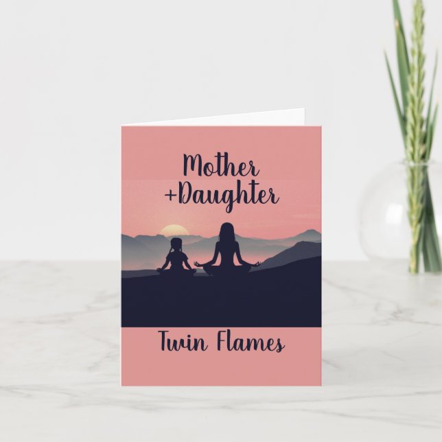Carte Flammes Jumelles Mère Fille (Devant)