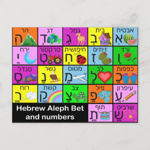 Carte flash hébreu Alephbet