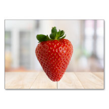 Carte flashcard d'étiquetage ABA fraise | Cartes p