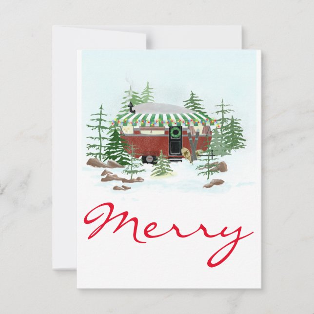 Carte Flat de Noël Airstream (Devant)
