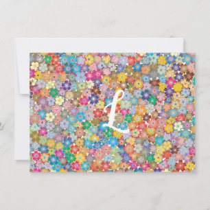 Carte Flat Flat Flat Initiale Personnalisée