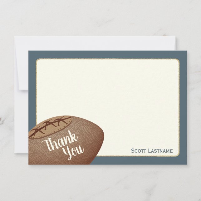 Carte Flat Football vintage Merci Note (Devant)