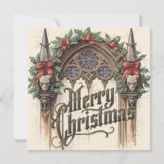 Carte flat gothic christmas card (Devant)