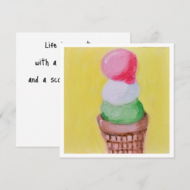 Carte Flat Greeting Card (Devant / Derrière)