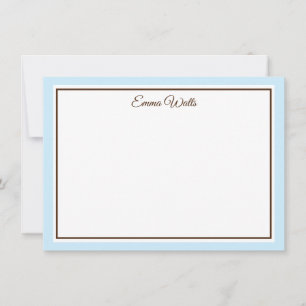 Carte Flat Note du nom personnalisé