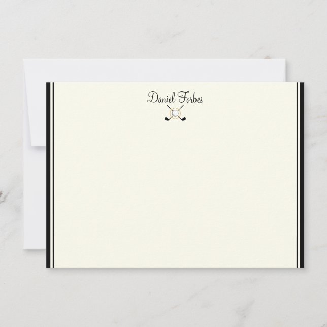 Carte Flat Note du nom personnalisé (Devant)