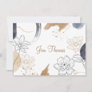 Carte Flat Note du nom personnalisé