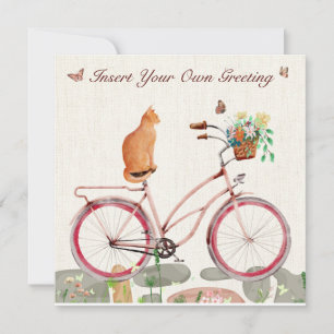Carte Flat personnalisée Le Conversation à Vélo