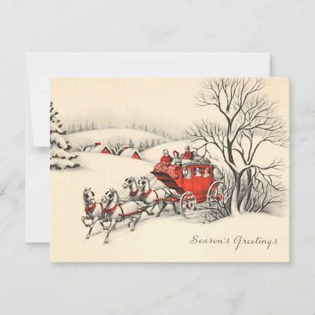 Carte Flat Stagecoach vintage (Devant)