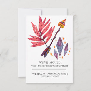 Carte Flèche d'aquarelle et diamants