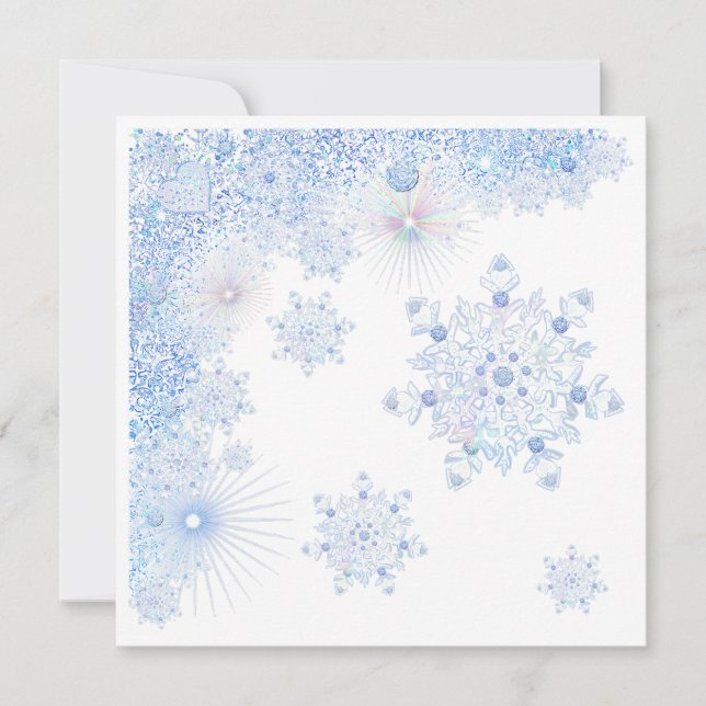 Carte Flèche de neige bleu glace (Devant)