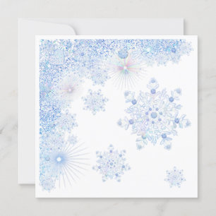 Carte Flèche de neige bleu glace
