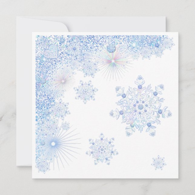 Carte Flèche de neige bleu glace (Devant)