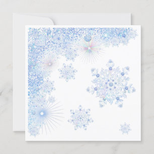 Carte Flèche de neige bleu glace