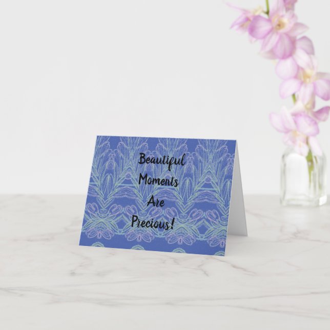 Carte Flèches douces Bleu Beaux moments (Orchidée)