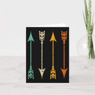Carte Flèches vintages de tir à l'arc pour la chasse à l