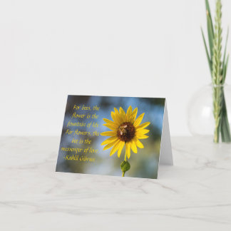 Carte Fleur, Abeille & Gibran (intérieur vide)