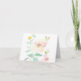 Carte Fleur aquarelle