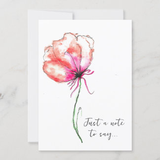 Carte Fleur aquarelle