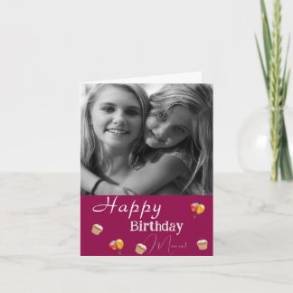 Carte Fleur blanche d'anniversaire de maman