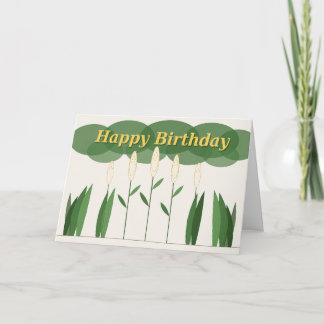 Carte Fleur Blanche Joyeux Anniversaire