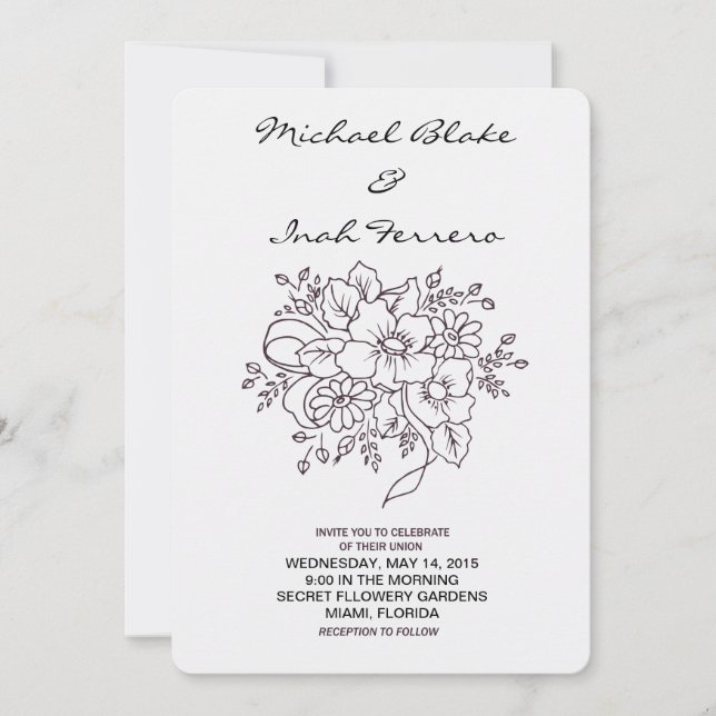 Carte fleur botanique (Devant)