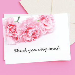 Carte Fleur Carnation rose