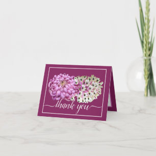 Carte Fleur Chic Merci rose et Orchidées blanches